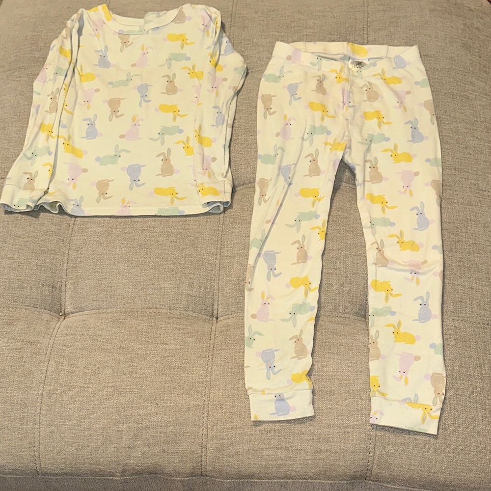 GAP Kids Pajama Set with Colorful Bunny Print